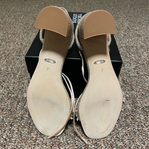 Badgely Mischka Jeweled Kay Heel in Pale Gold - Picture 9 of 12